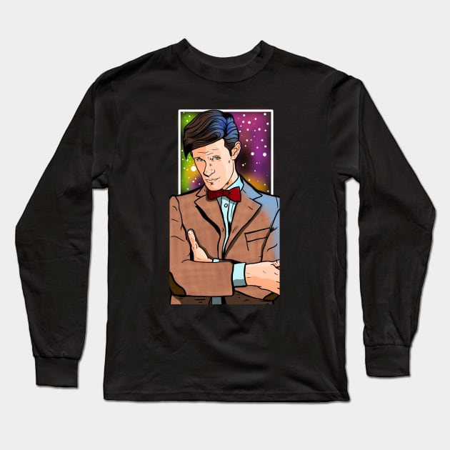 11th Doctor for the Umpteenth Time! Long Sleeve T-Shirt by MonicaLaraArt